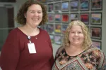 Huntsville Education Association President and Vice-President Tracey Prince and Jennifer Seigal