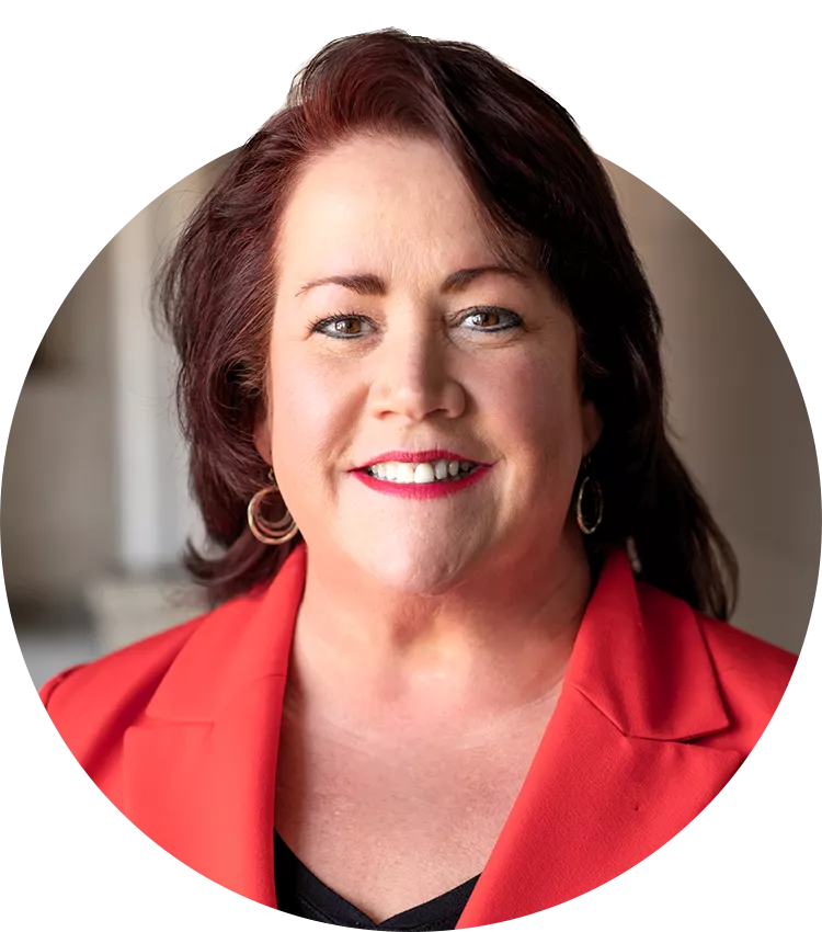 A headshot of AEA President April Reisma